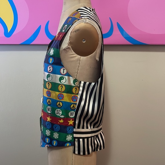 Moschino Cheap Chic Men's Silk Peace Sign Vest NWT THE NANNY - Picture 13 of 16